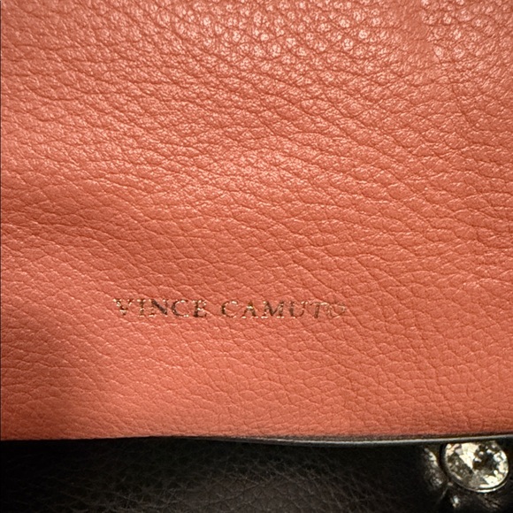 Vince Camuto Coral Leather Convertible Shoulder Bag Crossbody with Tassel - Picture 2 of 7